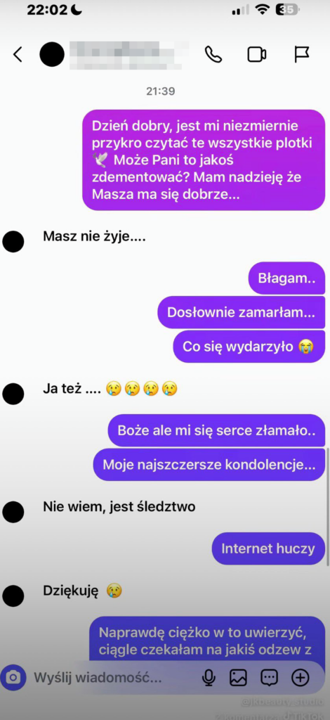 Masza Graczykowska nie żyje. Informacje podał popularny kanał na youtubie