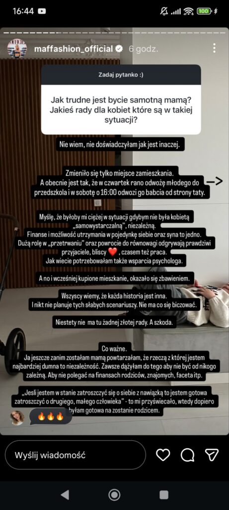Maffashion mówi wprost o miłości i samotnym życiu. „To nie jest bajka”