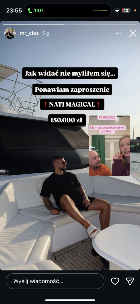 Adrian Cios składa Natalii Magical propozycję. 150 tys zł za odejście od Daniela