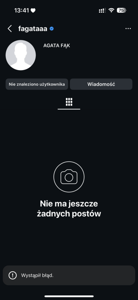 Szok. Fagata zbanowana na Instagramie.