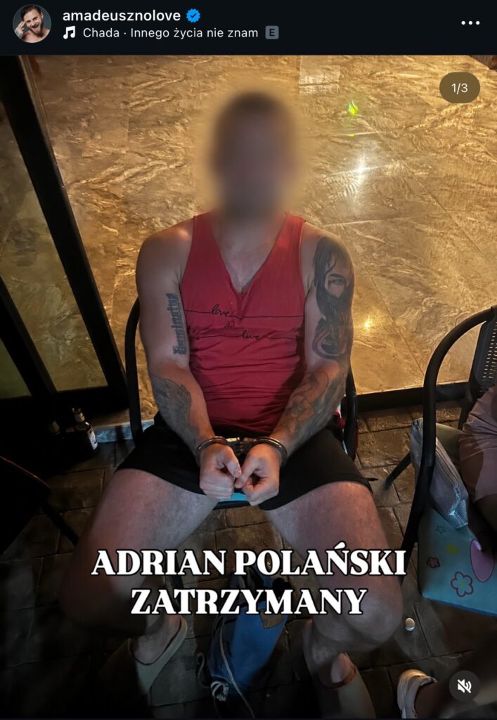 Adrian Polak został zatrzymany w Tajlandii